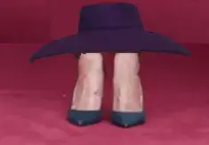 Mel's hat seemed to cover up more than just her hair.