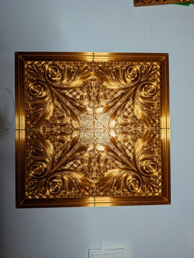 copper ceiling tile.